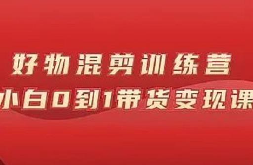 万三好物混剪训练营：小白0到1带货变现课-猎天资源库