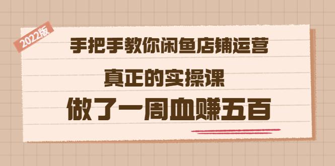 2022版《手把手教你闲鱼店铺运营》真正的实操课 做了一周血赚五百 (16节课)-猎天资源库