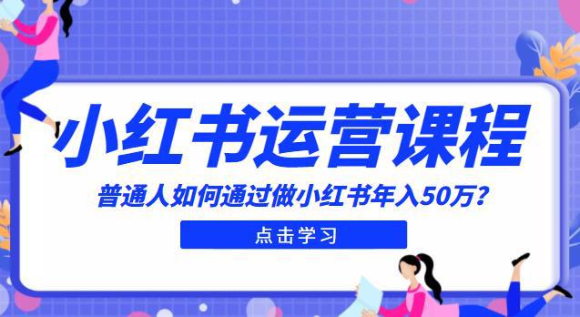 最适合普通人的小红书入门课程：普通人如何通过做小红书年入50万-猎天资源库