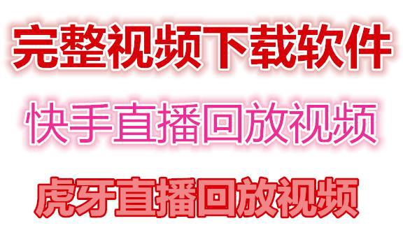 快手直播回放视频/虎牙直播回放视频完整下载(电脑软件+视频教程)-猎天资源库