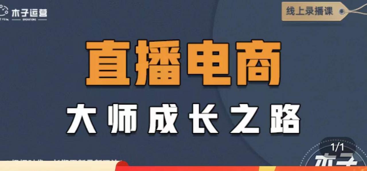 直播电商高手成长之路：教你成为直播电商大师，玩转四大板块（25节）-猎天资源库