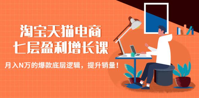 淘宝天猫电商七层盈利增长课：月入N万的爆款底层逻辑，提升销量！-猎天资源库