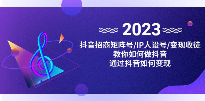 抖音/招商/矩阵号＋IP人设/号+变现/收徒，教你如何做抖音，通过抖音赚钱-猎天资源库