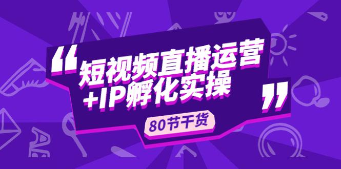 短视频直播运营+IP孵化实战：80节干货实操分享-猎天资源库