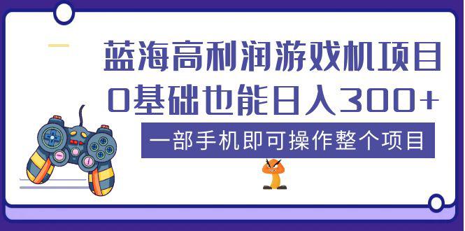 蓝海高利润游戏机项目，0基础也能日入300+。一部手机即可操作整个项目-猎天资源库