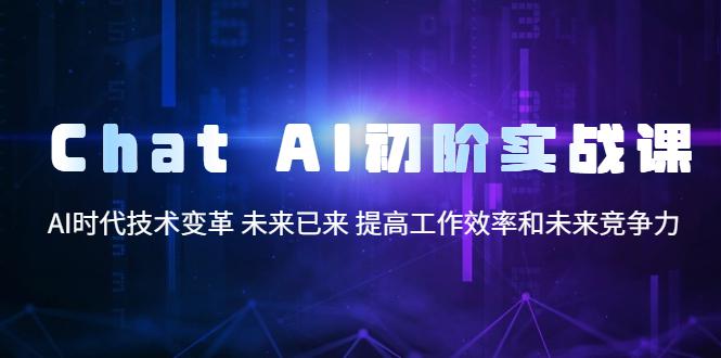 Chat AI初阶实战课，AI时代技术变革 未来已来 提高工作效率和未来竞争力-猎天资源库