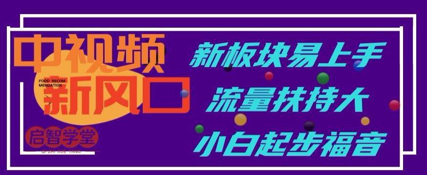 中视频新风口，新板块易上手，流量扶持大，小白起步福音【揭秘】-猎天资源库