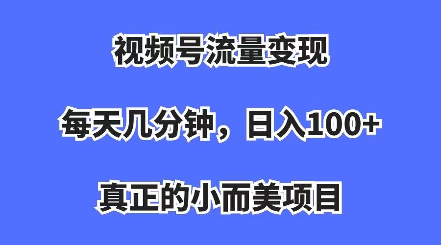 视频号流量变现，每天几分钟，收入100+，真正的小而美项目-猎天资源库