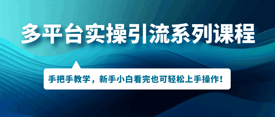 引爆多平台引流技巧大揭秘！手把手教学，让你轻松掌握引流操作！-猎天资源库