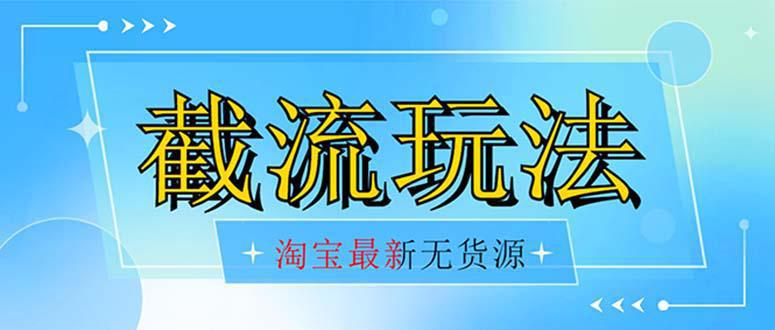 首发价值2980最新淘宝无货源不开车自然流超低成本 截流玩法日入300+-猎天资源库