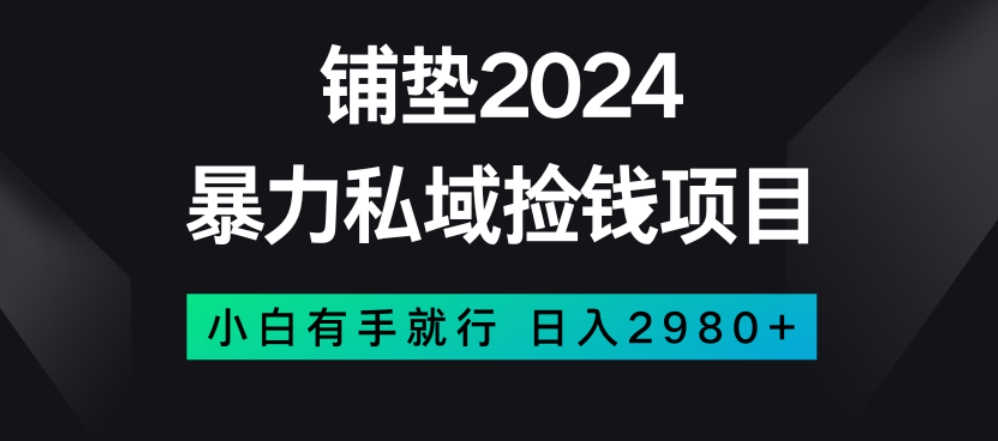 曝利私域捡钱项目，小白无脑操作，日入2980【揭秘】-猎天资源库