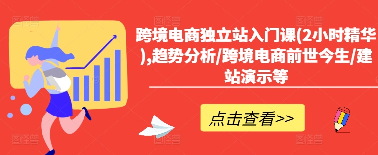 跨境电商独立站入门课(2小时精华),趋势分析/跨境电商前世今生/建站演示等-猎天资源库