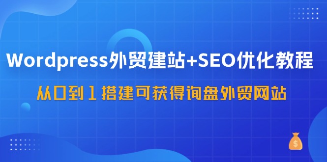 WordPress-外贸建站+SEO优化教程：从0到1搭建可获得询盘外贸网站-57节课-猎天资源库