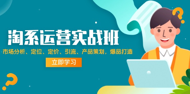 淘系运营实战班：市场分析、定位、定价、引流、产品策划，爆品打造-猎天资源库