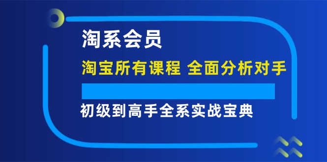 淘系会员【淘宝所有课程，全面分析对手】，初级到高手全系实战宝典-猎天资源库