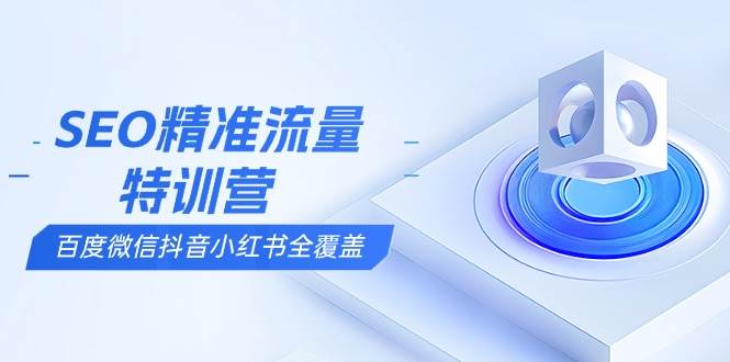 SEO精准流量特训营，百度微信抖音小红书全覆盖，带你搞懂搜索优化核心技巧-猎天资源库