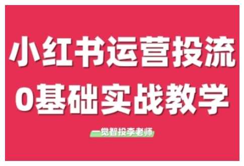 小红书运营投流，小红书广告投放从0到1的实战课，学完即可开始投放-猎天资源库