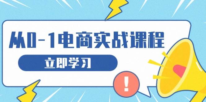 从零做电商实战课程，教你如何获取访客、选品布局，搭建基础运营团队-猎天资源库